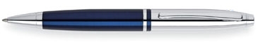 Calais Chrome & Blue Lacquer Ballpoint Pen