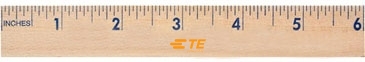 6" Natural Finish Flat Wood Ruler