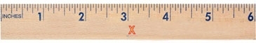 6" Natural Finish Flat Wood Ruler