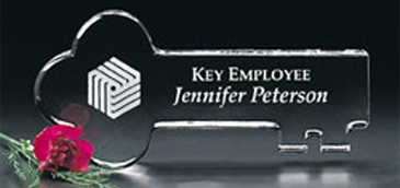 Crystal Key 6" W