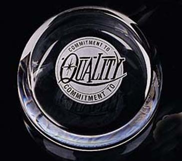 Slant Top Paperweight 3-1/2" Dia.