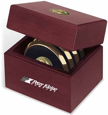 Four Coasters with Solid Cherry Chest