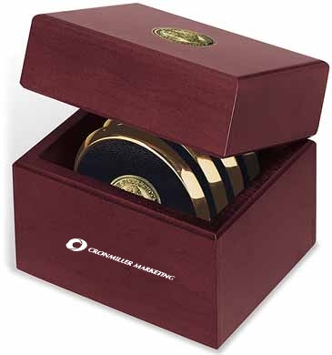 Four Coasters with Solid Cherry Chest