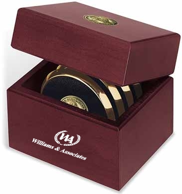 Four Coasters with Solid Cherry Chest