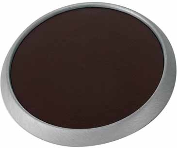 Round Brushed Zinc Coaster
