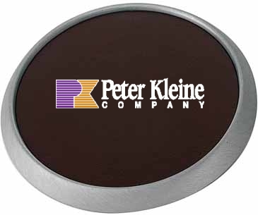 Round Brushed Zinc Coaster