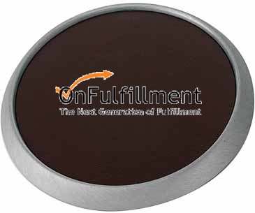 Round Brushed Zinc Coaster