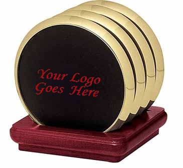 Four Coasters with Solid Cherry Stand