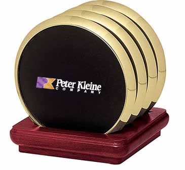 Four Coasters with Solid Cherry Stand