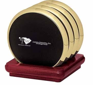 Four Coasters with Solid Cherry Stand
