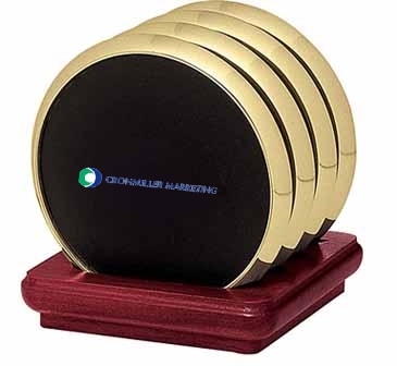 Four Coasters with Solid Cherry Stand