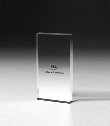 Rectangular Acrylic Paperweight - 5” x 7” x 3/4”