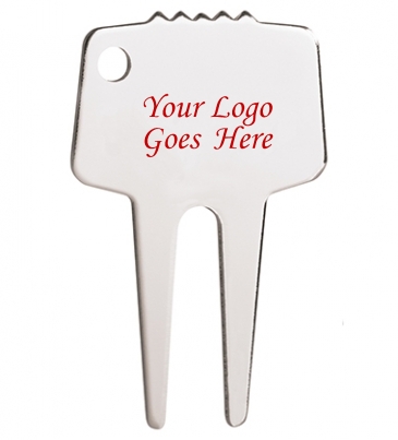 Silver-Tone Divot Repair Tool