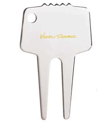 Silver-Tone Divot Repair Tool