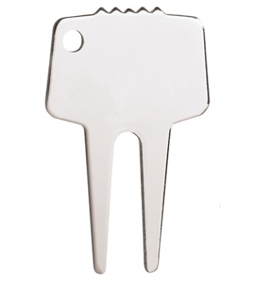 Silver-Tone Divot Repair Tool