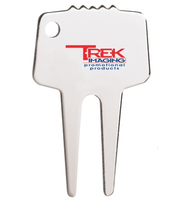 Silver-Tone Divot Repair Tool