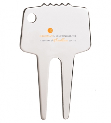 Silver-Tone Divot Repair Tool