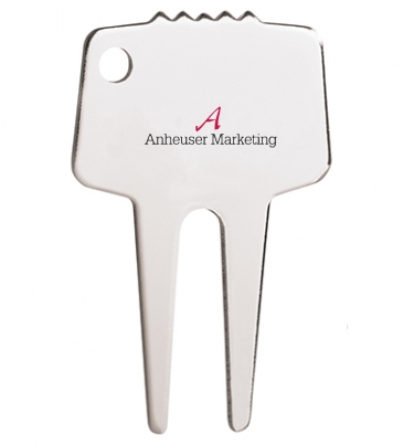 Silver-Tone Divot Repair Tool