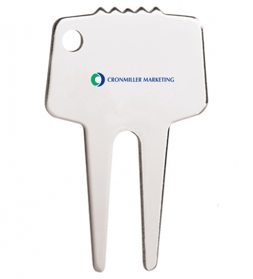 Silver-Tone Divot Repair Tool