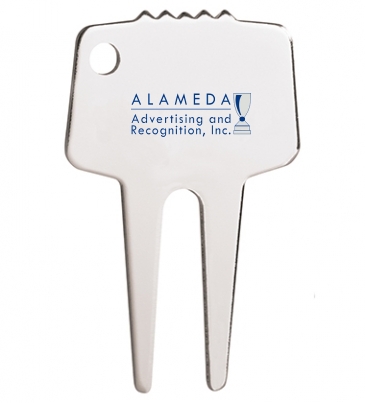 Silver-Tone Divot Repair Tool