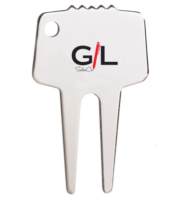 Silver-Tone Divot Repair Tool