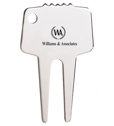 Silver-Tone Divot Repair Tool