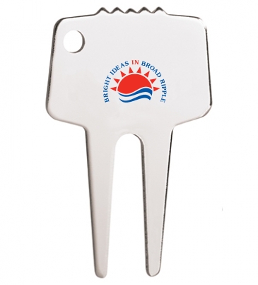 Silver-Tone Divot Repair Tool