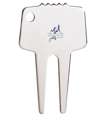 Silver-Tone Divot Repair Tool