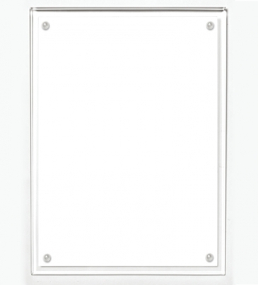 Certificate Holder - Clear on Clear - 8 1/2" x 11" Insert