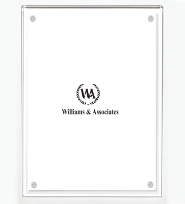 Certificate Holder - Clear on Clear - 8 1/2" x 11" Insert