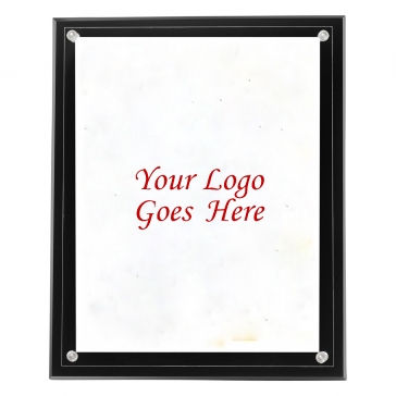 Certificate Holder Clear on Black - 8 1/2" x 11" Insert