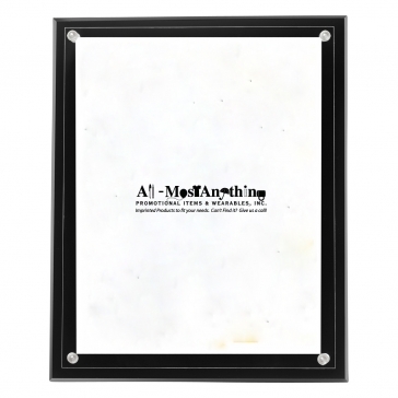 Certificate Holder Clear on Black - 8 1/2" x 11" Insert