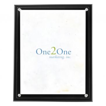 Certificate Holder Clear on Black - 8 1/2" x 11" Insert