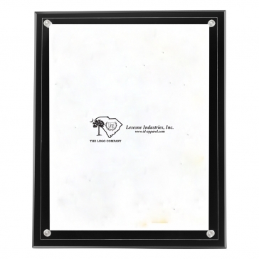 Certificate Holder Clear on Black - 8 1/2" x 11" Insert