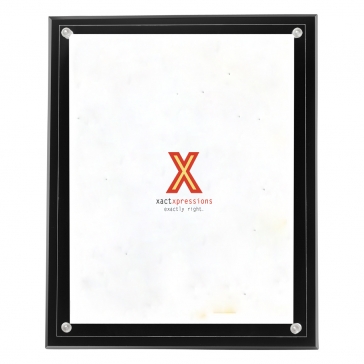 Certificate Holder Clear on Black - 8 1/2" x 11" Insert