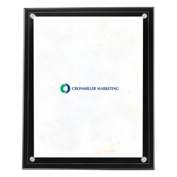 Certificate Holder Clear on Black - 8 1/2" x 11" Insert