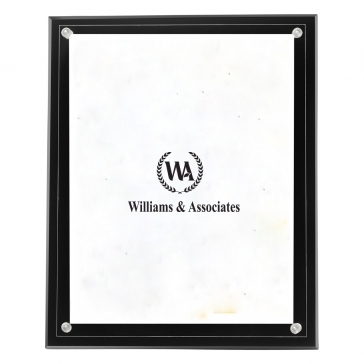 Certificate Holder Clear on Black - 8 1/2" x 11" Insert