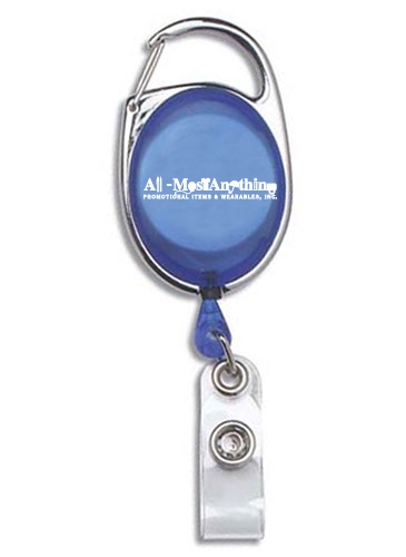 "OBERLIN" 30" Cord Retractable Carabiner Style Badge Reel and Bad