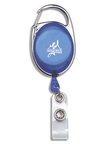 "OBERLIN" 30" Cord Retractable Carabiner Style Badge Reel and Bad