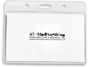 Clear Badge Holder Fits 3-3/8” x 2-1/2” Insert