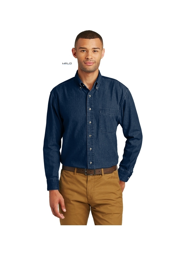 Port & Company® - Long Sleeve Value Denim Shirt