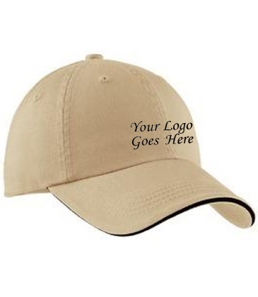 Port Authority® Sandwich Bill Cap with Striped Closure
