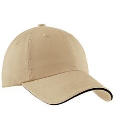 Port Authority® Sandwich Bill Cap with Striped Closure
