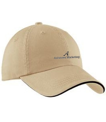 Port Authority® Sandwich Bill Cap with Striped Closure