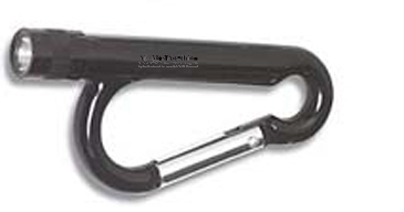 Metal Carabiner Flashlight with Split Ring Attachment