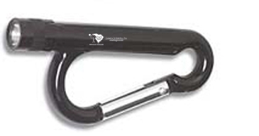 Metal Carabiner Flashlight with Split Ring Attachment