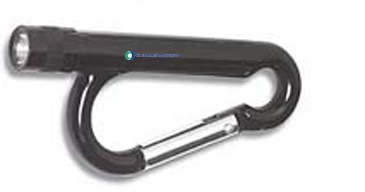 Metal Carabiner Flashlight with Split Ring Attachment