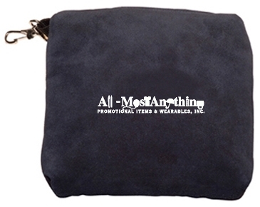 Embroidered Suede Valuables Pouch