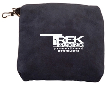 Embroidered Suede Valuables Pouch