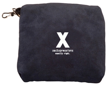 Embroidered Suede Valuables Pouch